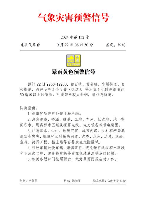 重庆市酉阳土家族苗族自治县发布暴雨黄色预警_2